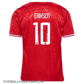 Dänemark Christian Eriksen #10 Replik Heimtrikot EM 2024 Kurzarm